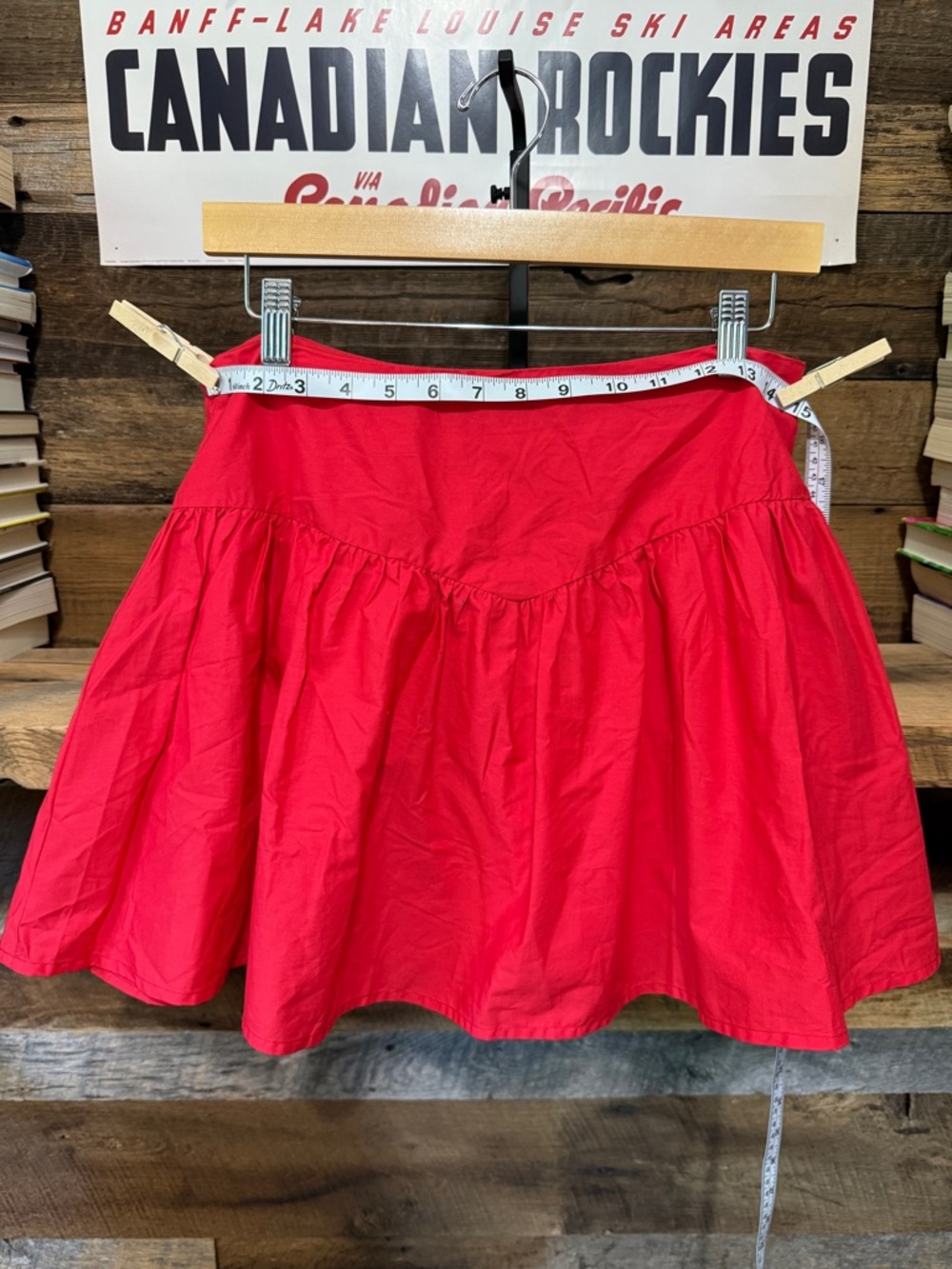 Red Circle Skirt — Lightweight Flared Skater